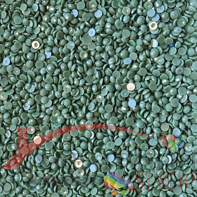 DMC 367 Pistachio Green DK - runde Steine - Diamond Painting