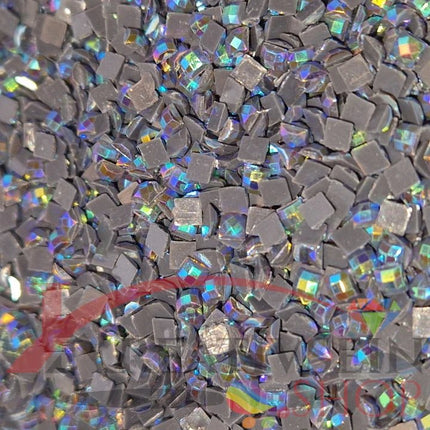 DMC 3799 Pewter Grey VY DK - eckige Steine - Aurora Borealis (AB) - Diamond Painting