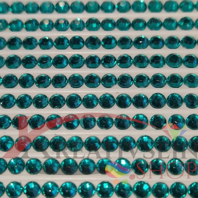 DMC 3808 Turquoise ULT VY DK - rund Steine - Strass - Diamond Painting