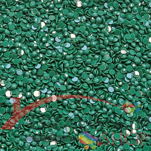 DMC 3818 Emerald Green ULT VY DK - runde Steine - Diamond Painting