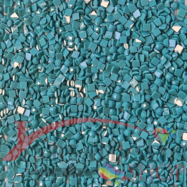 DMC 3848 Teal Green MED - eckige Steine - Diamond Painting