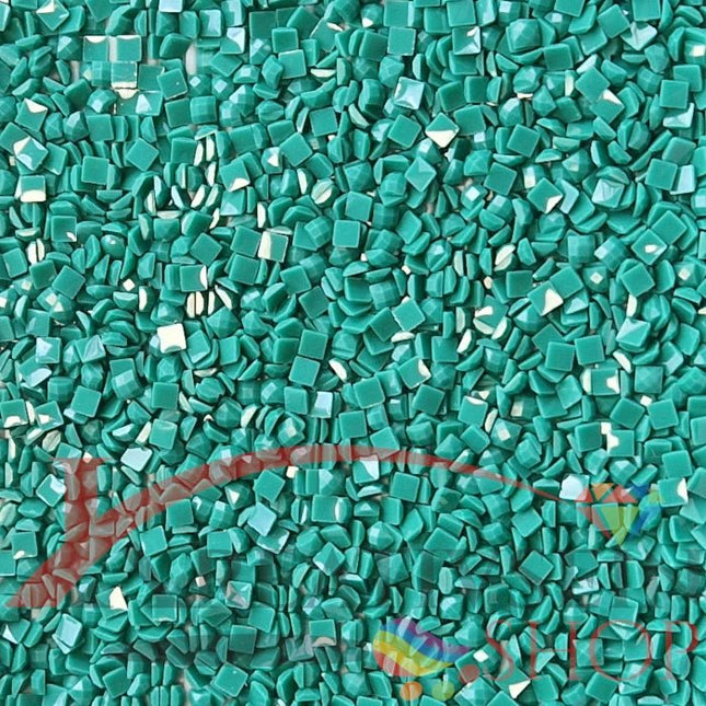 DMC 3850 Bright Green DK - eckige Steine - Diamond Painting