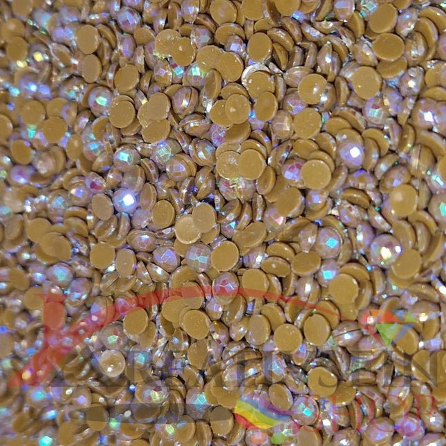 DMC 420 Hazelnut Brown DK - runde Steine - Aurora Borealis (AB) - Diamond Painting