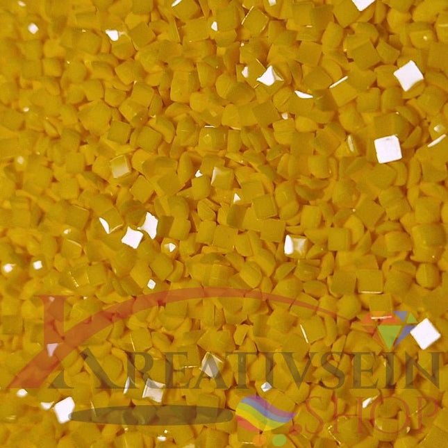 DMC 444 Lemon DK - eckige Steine - Diamond Painting