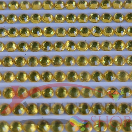 DMC 444 Lemon DK - rund Steine - Strass - Diamond Painting