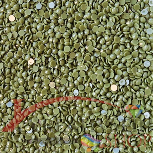 DMC 469 Avocado Green - runde Steine - Diamond Painting