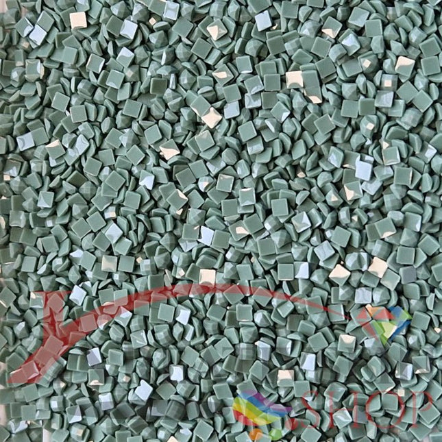 DMC 502 Blue Green - eckige Steine - Diamond Painting