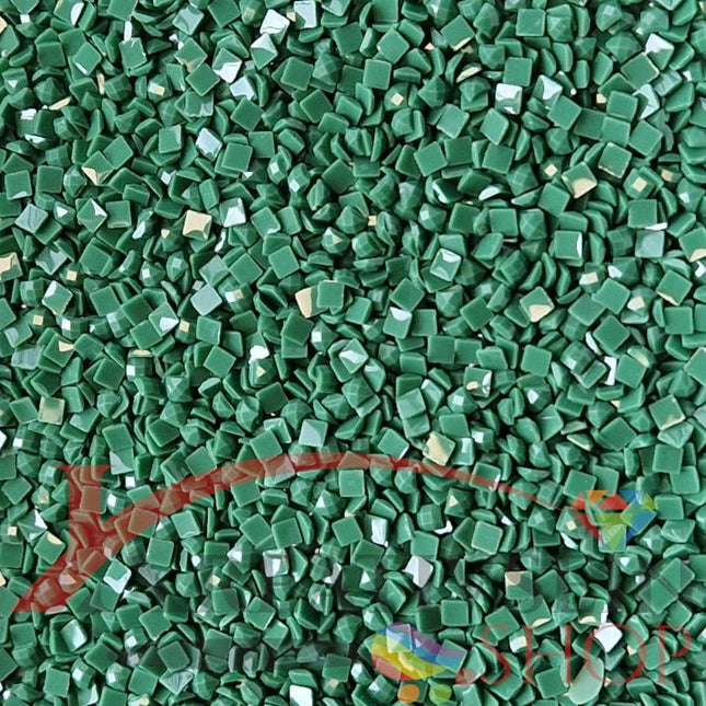 DMC 505 Grass Green DK - eckige Steine - Diamond Painting