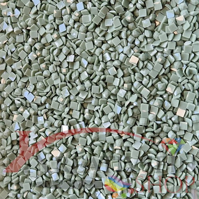 DMC 522 Fern Green - eckige Steine - Diamond Painting