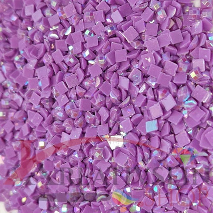 DMC 552 Violet MED - eckige Steine - Aurora Borealis (AB) - Diamond Painting