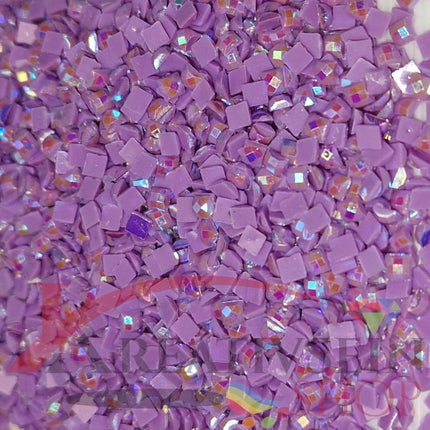 DMC 553 Violet - eckige Steine - Aurora Borealis (AB) - Diamond Painting
