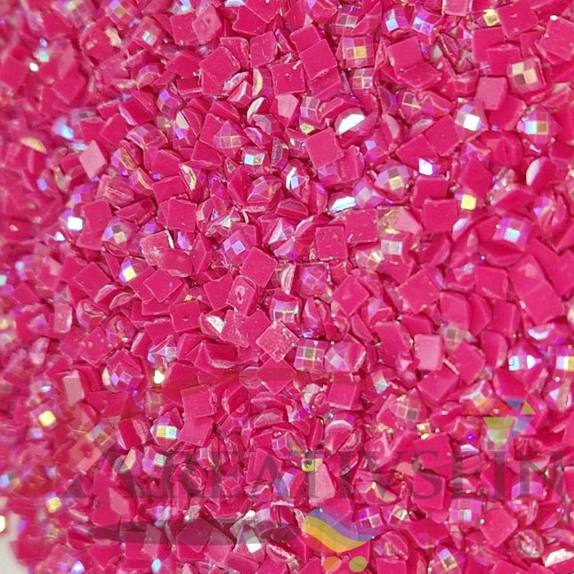 DMC 600 Cranberry VY DK - eckige Steine - Aurora Borealis (AB) - Diamond Painting