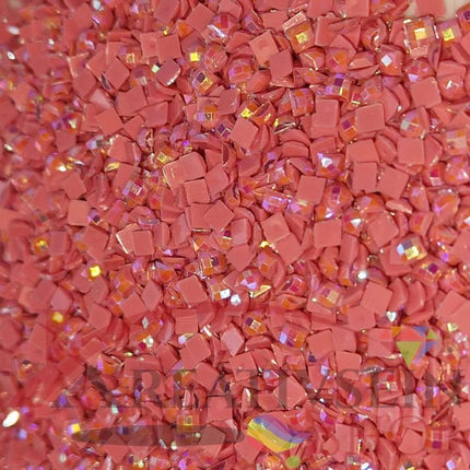DMC 603 Cranberry - eckige Steine - Aurora Borealis (AB) - Diamond Painting