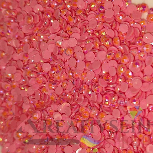 DMC 604 Cranberry LT - runde Steine - Aurora Borealis (AB) - Diamond Painting