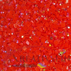DMC 606 Bright Orange RED - eckige Steine - Aurora Borealis (AB) - Diamond Painting