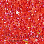 DMC 606 Bright Orange RED - runde Steine - Aurora Borealis (AB) - Diamond Painting