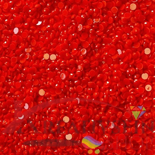 DMC 606 Bright Orange RED - runde Steine - Diamond Painting