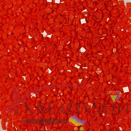 DMC 608 Bright Orange - eckige Steine - Diamond Painting