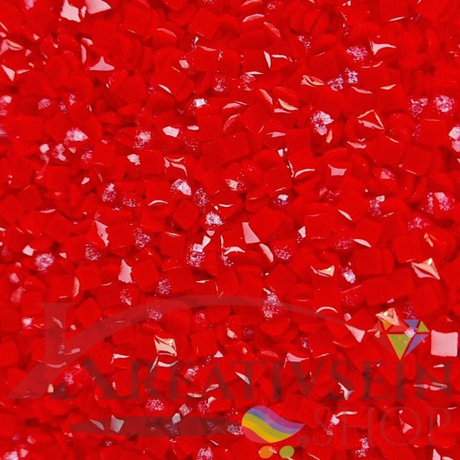 DMC 666 Christmas Red LT - eckige Steine - Fairy Dust - Diamond Painting