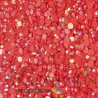 DMC 666 Christmas Red LT - runde Steine - Aurora Borealis (AB) - Diamond Painting