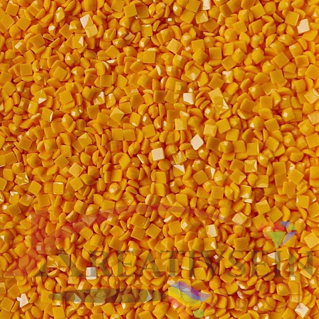 DMC 728 Golden Yellow - eckige Steine - Diamond Painting