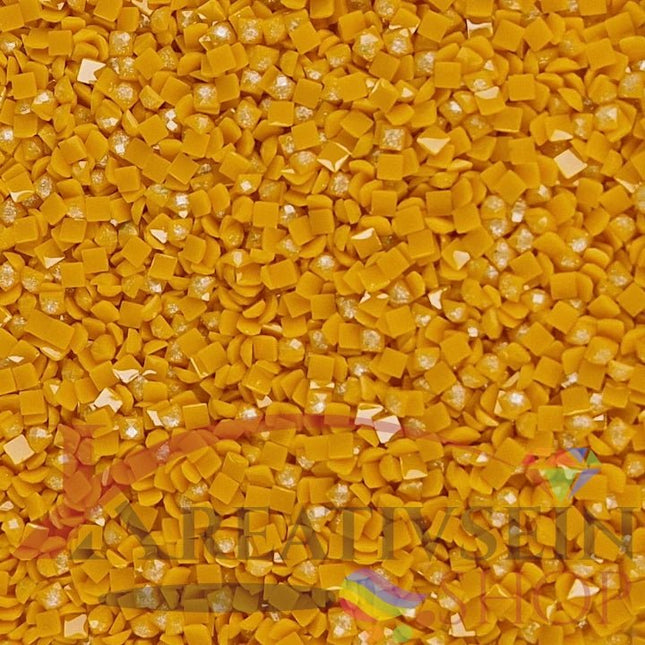 DMC 728 Golden Yellow - eckige Steine - Fairy Dust - Diamond Painting