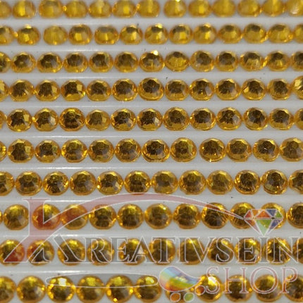 DMC 728 Golden Yellow - rund Steine - Strass - Diamond Painting