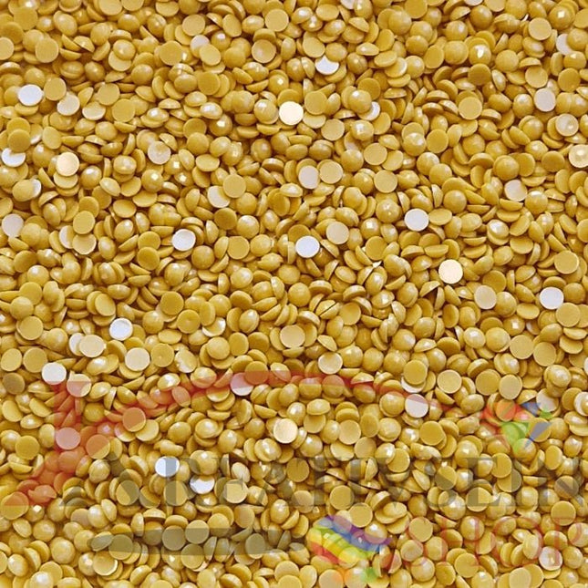 DMC 728 Golden Yellow - runde Steine - Diamond Painting