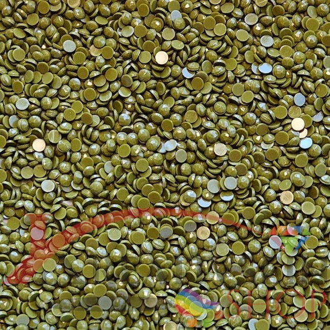 DMC 730 Olive Green VY DK - runde Steine - Diamond Painting