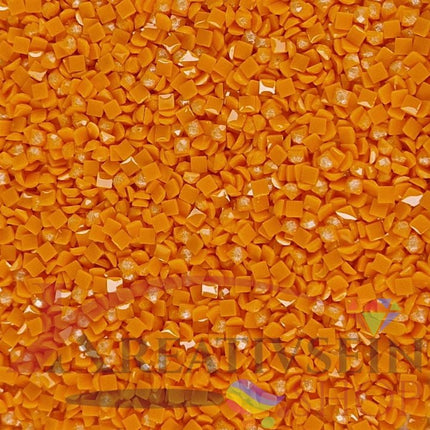 DMC 741 Tangerine MED - eckige Steine - Fairy Dust - Diamond Painting