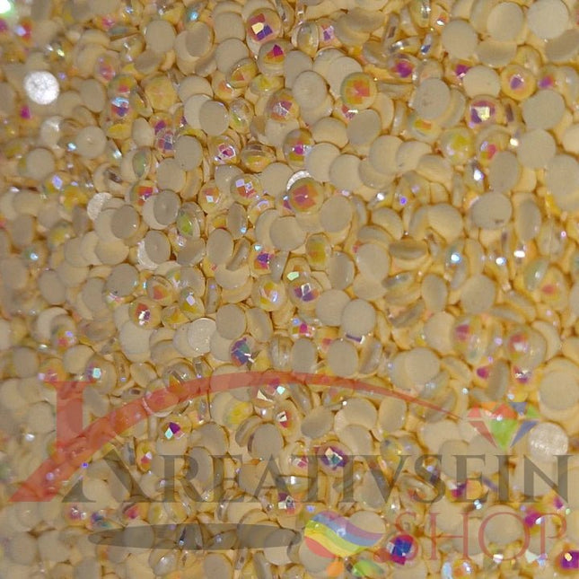 DMC 745 Yellow LT PALE - runde Steine - Aurora Borealis (AB) - Diamond Painting