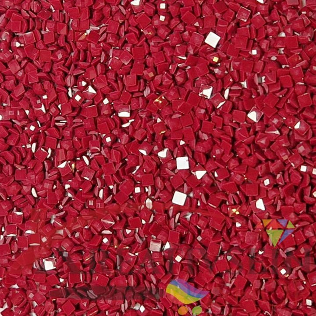 DMC 814 Garnet DK - eckige Steine - Diamond Painting