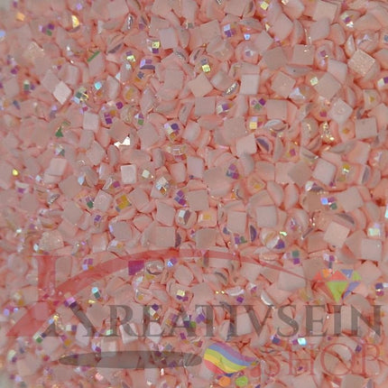 DMC 818 Baby Pink - eckige Steine - Aurora Borealis (AB) - Diamond Painting