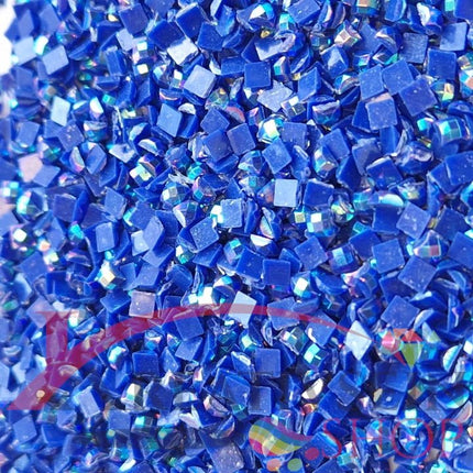 DMC 820 Royal Blue VY DK - eckige Steine - Aurora Borealis (AB) - Diamond Painting