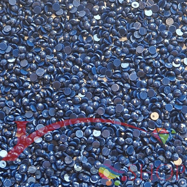 DMC 823 Navy Blue DK - runde Steine - Diamond Painting