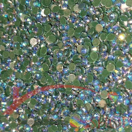 DMC 890 Pistachio Green ULT DK - runde Steine - Aurora Borealis (AB) - Diamond Painting