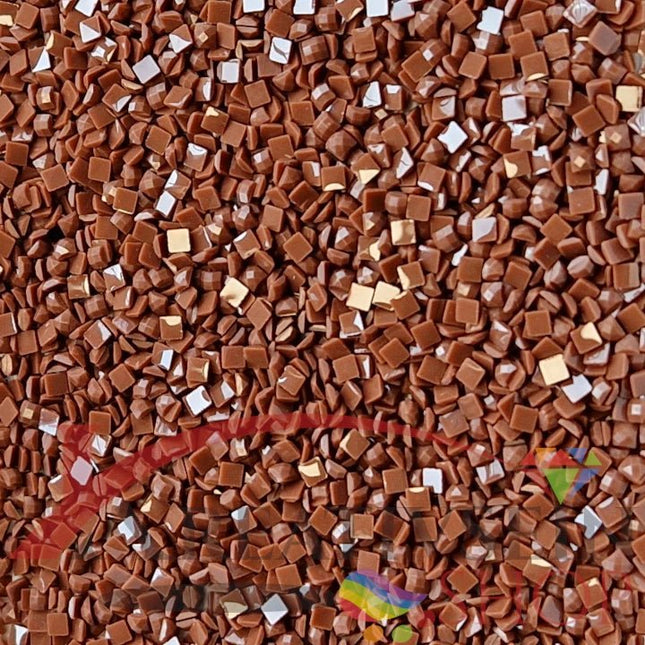 DMC 898 Coffee Brown VY DK - eckige Steine - Diamond Painting