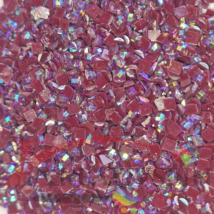 DMC 902 Garnet VY DK - eckige Steine - Aurora Borealis (AB) - Diamond Painting