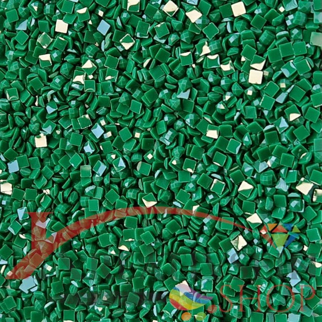 DMC 909 Emerald Green VY DK - eckige Steine - Diamond Painting
