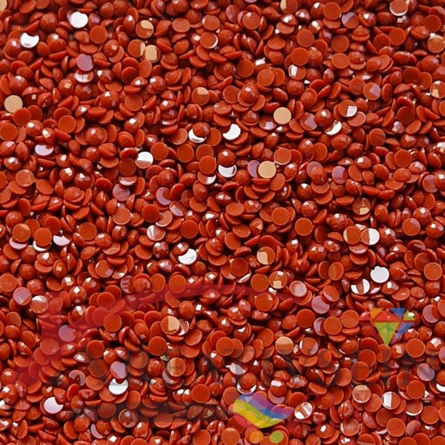 DMC 918 Red Copper DK - runde Steine - Diamond Painting