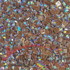 DMC 938 Coffee Brown ULT DK - eckige Steine - Aurora Borealis (AB) - Diamond Painting