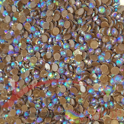 DMC 938 Coffee Brown ULT DK - runde Steine - Aurora Borealis (AB) - Diamond Painting