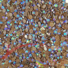 DMC 938 Coffee Brown ULT DK - runde Steine - Aurora Borealis (AB) - Diamond Painting
