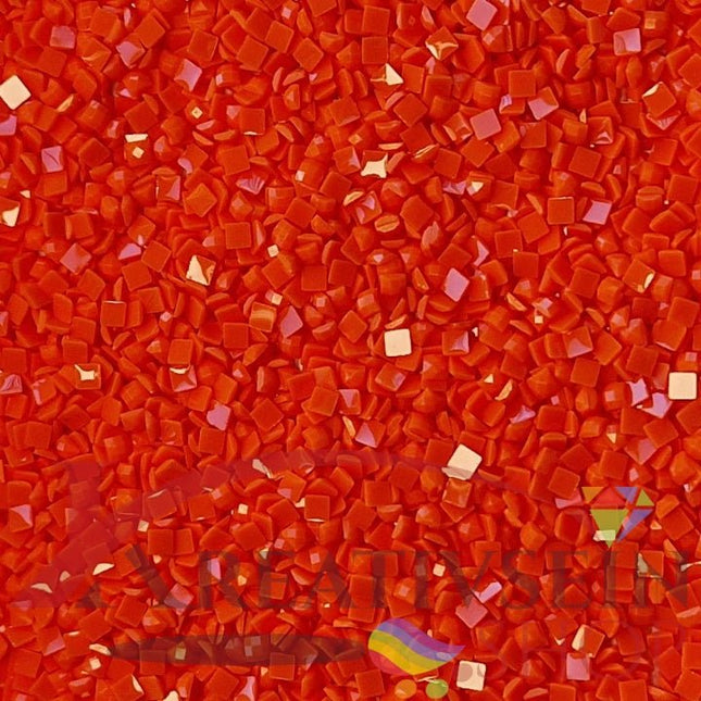 DMC 947 Burnt Orange - eckige Steine - Diamond Painting