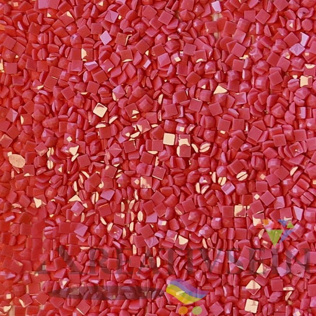 DMC 956 Geranium - eckige Steine - Diamond Painting
