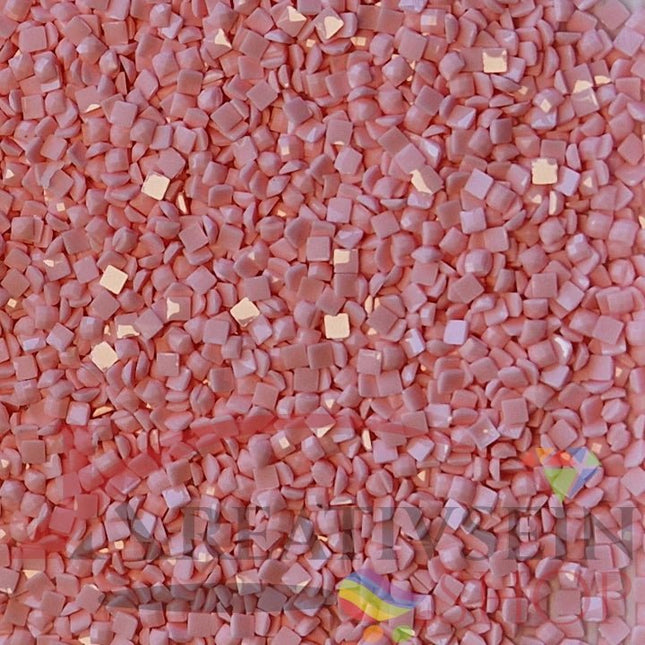 DMC 957 Geranium PALE - eckige Steine - Diamond Painting
