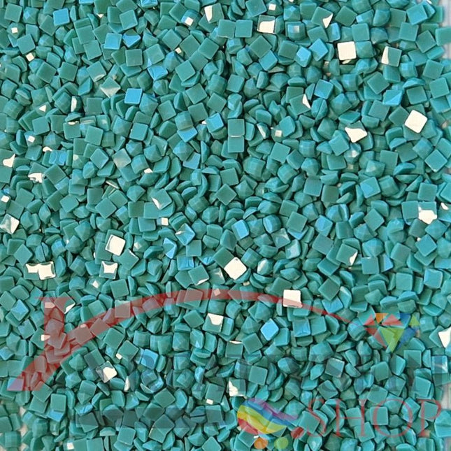 DMC 958 Sea Green DK - eckige Steine - Diamond Painting