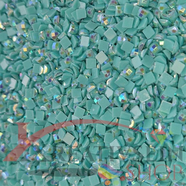 DMC 959 Sea Green MED - eckige Steine - Aurora Borealis (AB) - Diamond Painting