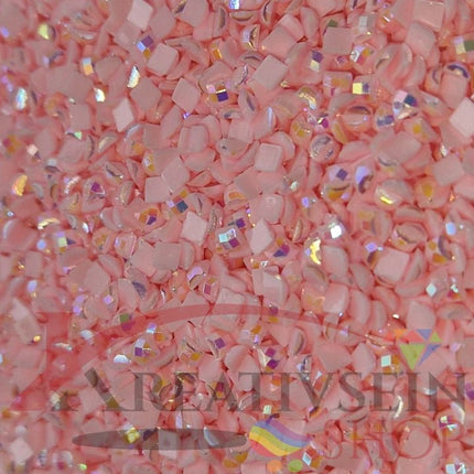 DMC 963 Dusty Rose ULT VY LT - eckige Steine - Aurora Borealis (AB) - Diamond Painting