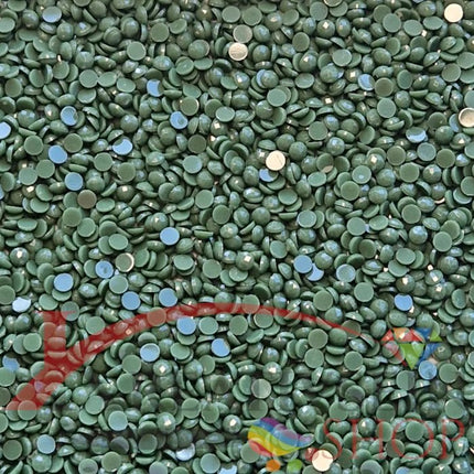 DMC 987 Forrest Green DK - runde Steine - Diamond Painting